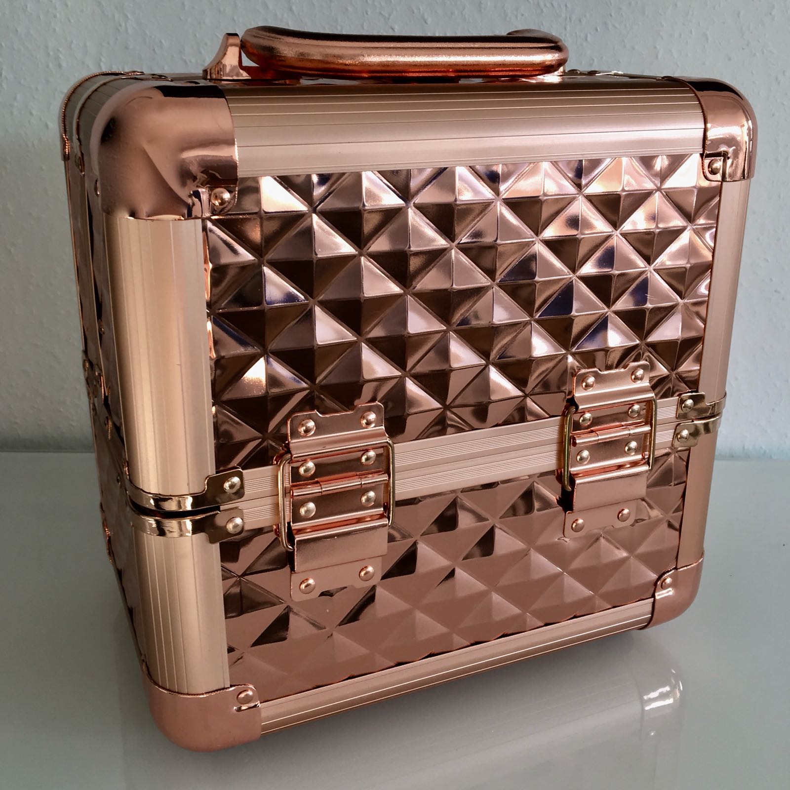 Leerkoffer rosegold